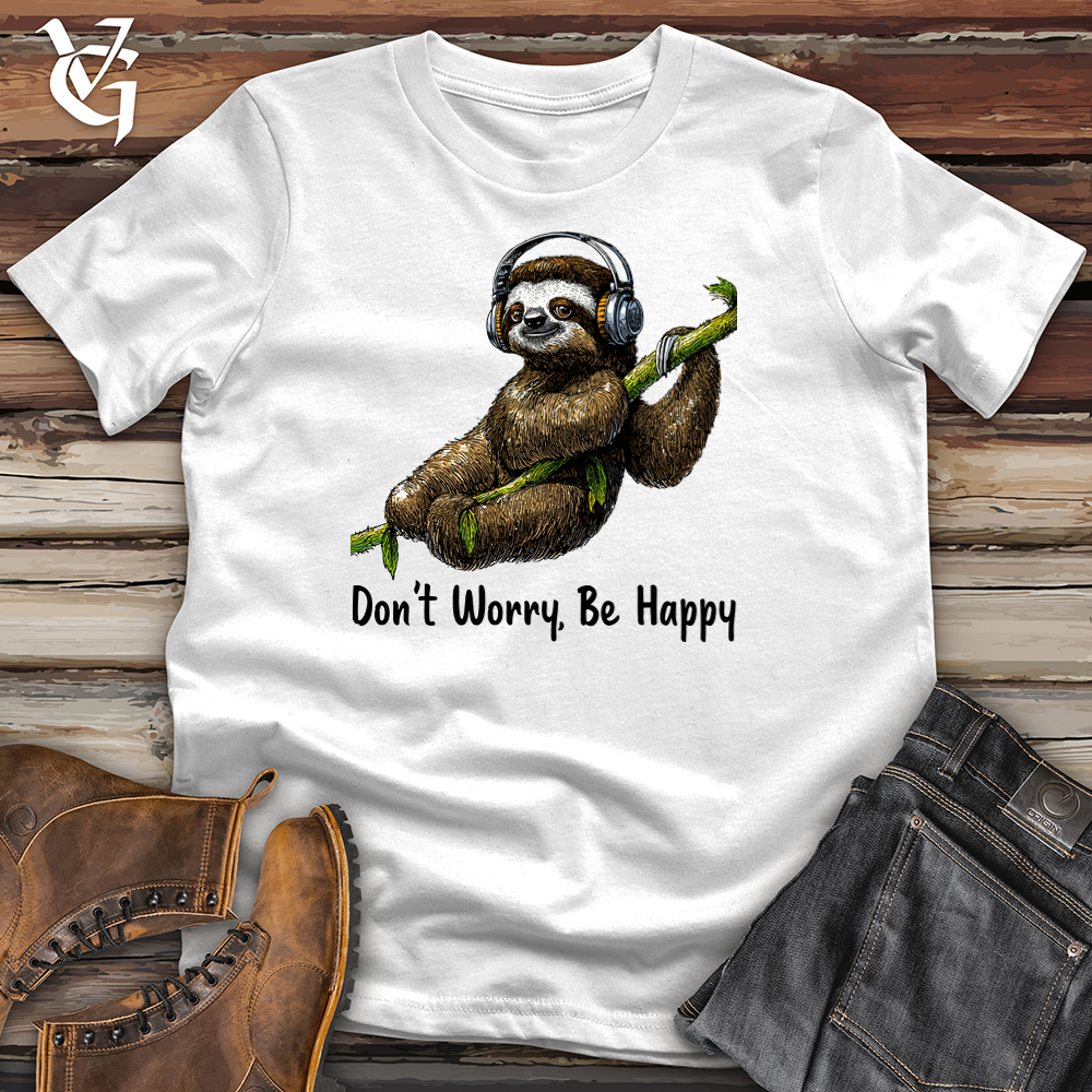 Viking Goods Don't Worry Be Happy Sloth Softstyle Tee White / S