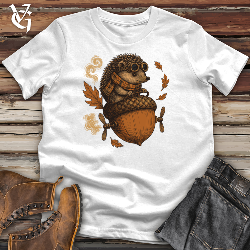 Viking Goods Hedgehog Acorn Helicopter Softstyle Tee White / S