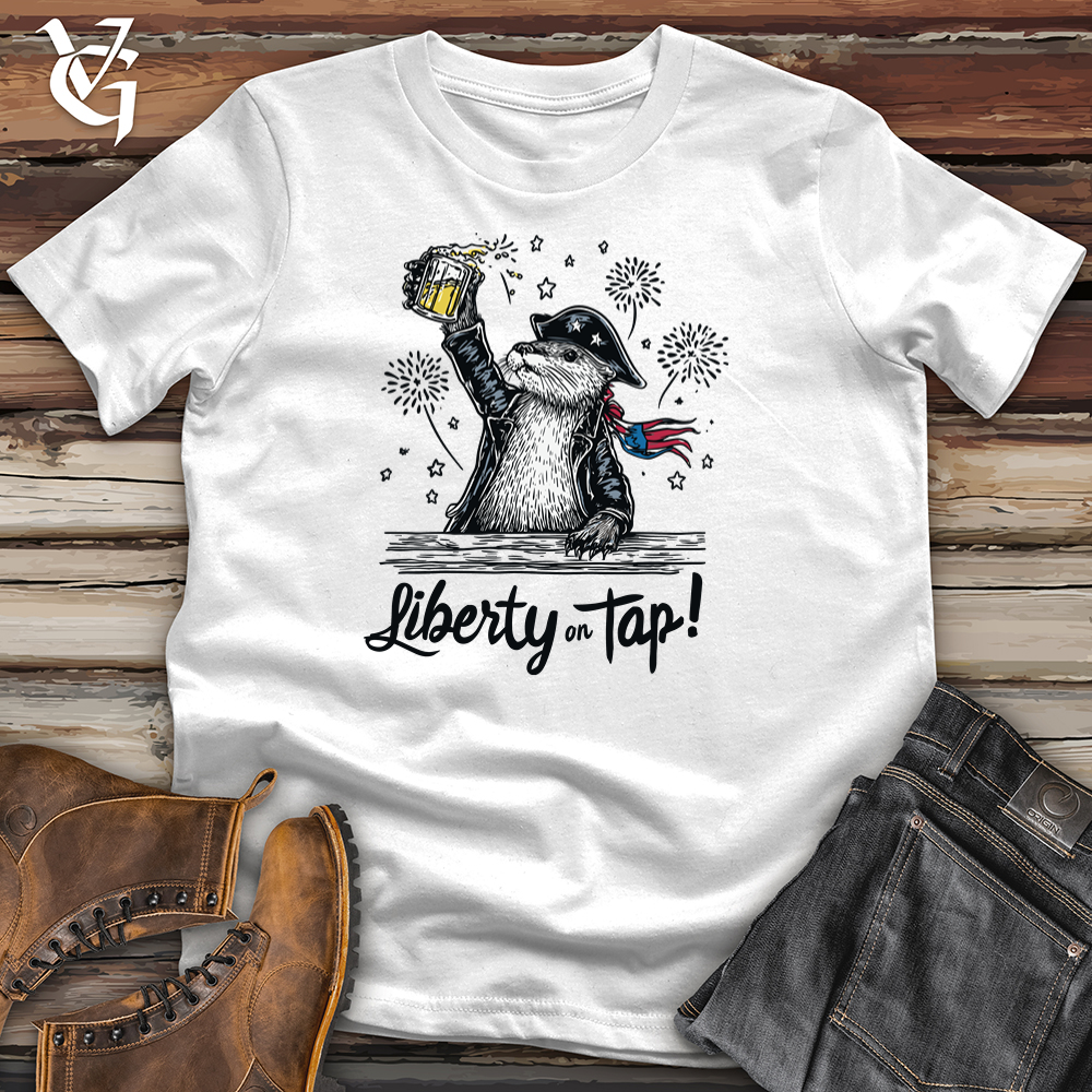 Viking Goods Otter Liberty On Tap Softstyle Tee White / S