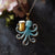 Octopus Brew Gold Necklace