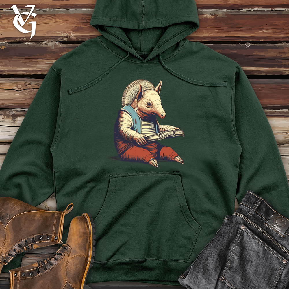 Armadillo Booklover Blissful Read Midweight Hooded Sweatshirt