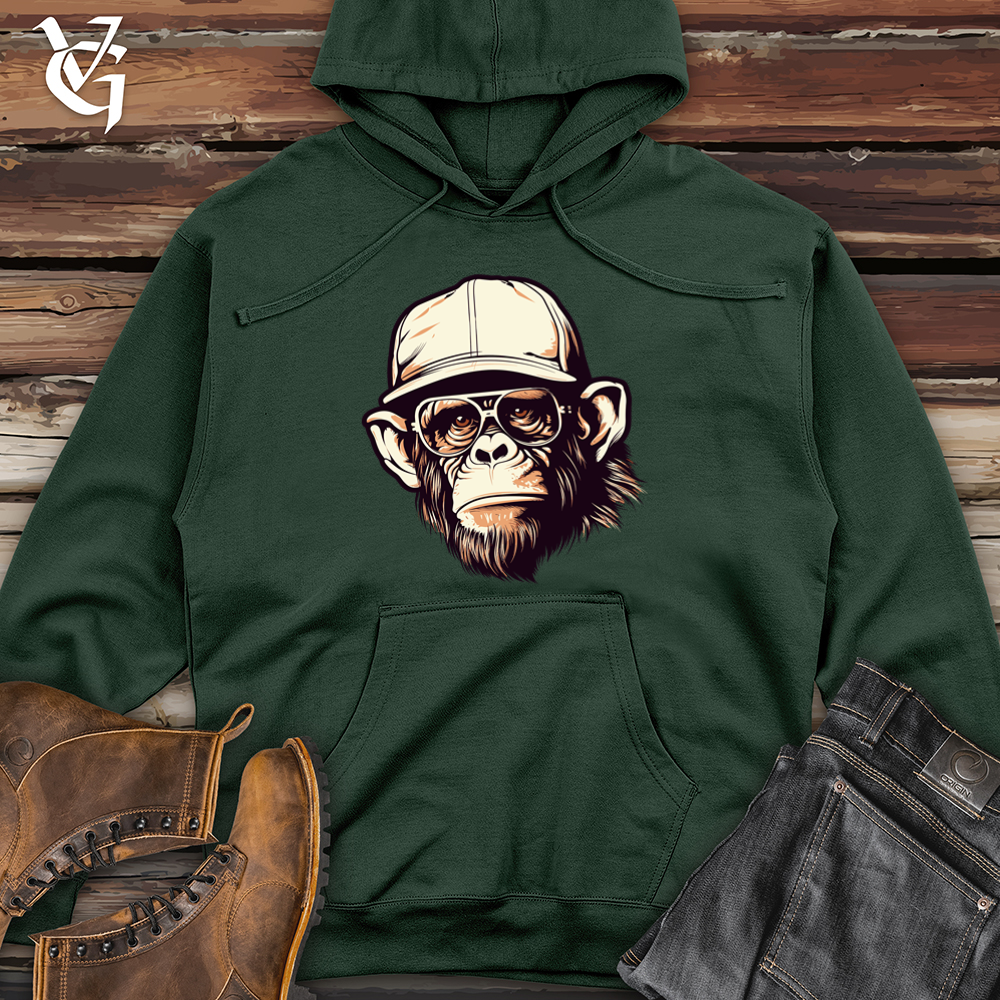 Vintage Cap Wearing Monkey Hoodie Stay Cozy with this Midweight Sweatshirt Viking Goods Company