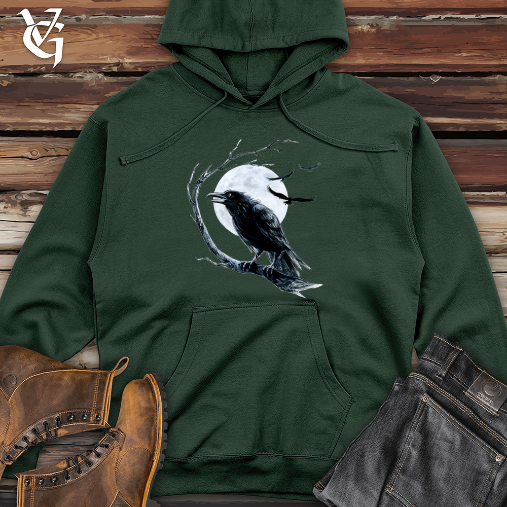 Cold Winter Raven Midweight Hooded Sweatshirt