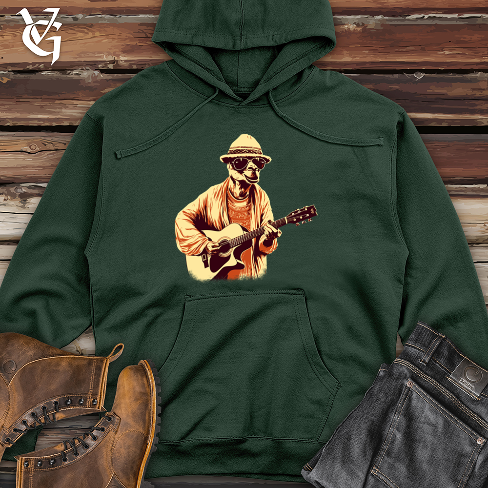 Camel Desert Melody Guitar Groove Midweight Hooded Sweatshirt