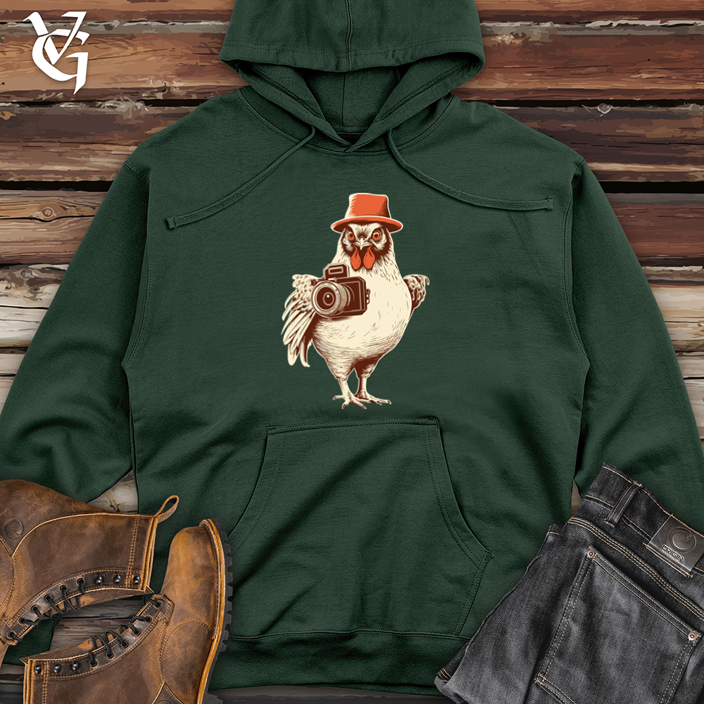 Chicken Capturing Moments Clicks Midweight Hooded Sweatshirt