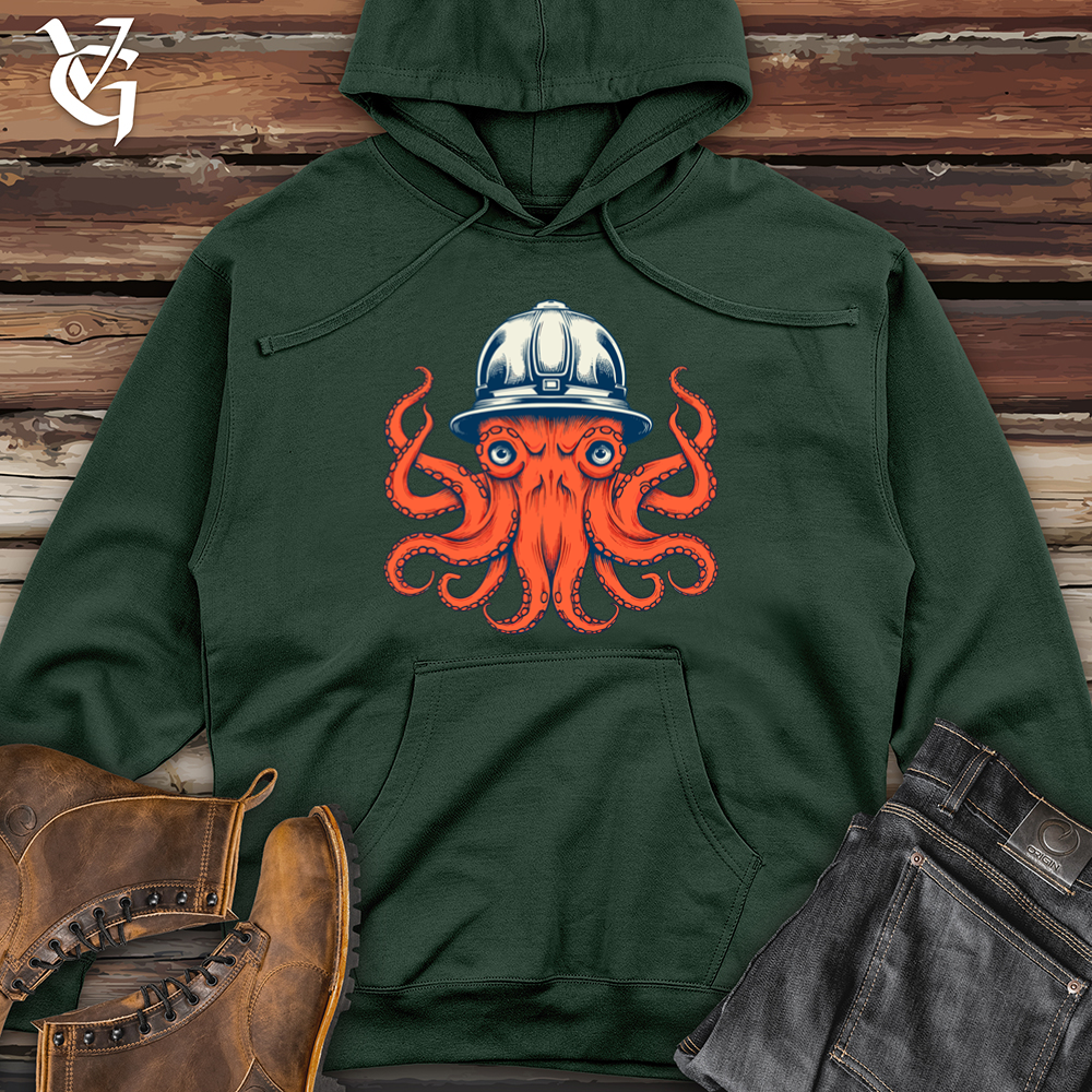 Octopus Firefighter's Brigade Cap Midweight Hooded Sweatshirt