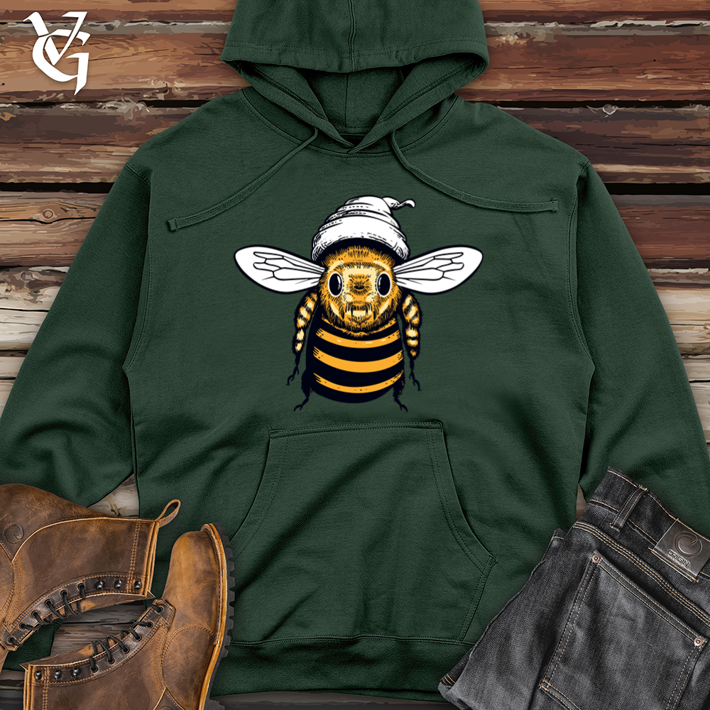 Bee in a Beanie Midweight Hooded Sweatshirt