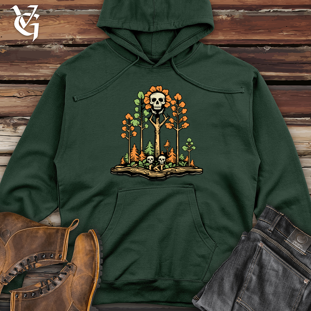 Vibrant Skeletal Grove Midweight Hooded Sweatshirt