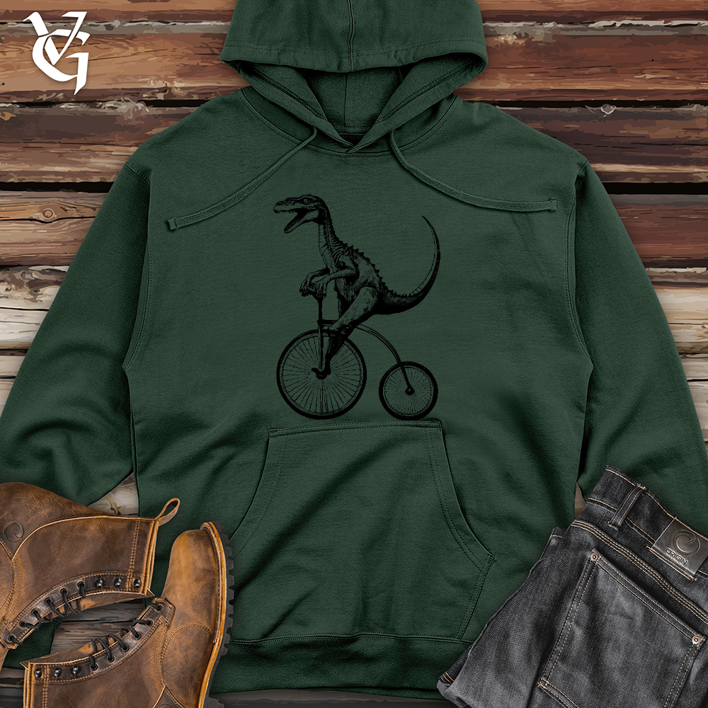 Dinosaur Cyclist Midweight Hooded Sweatshirt