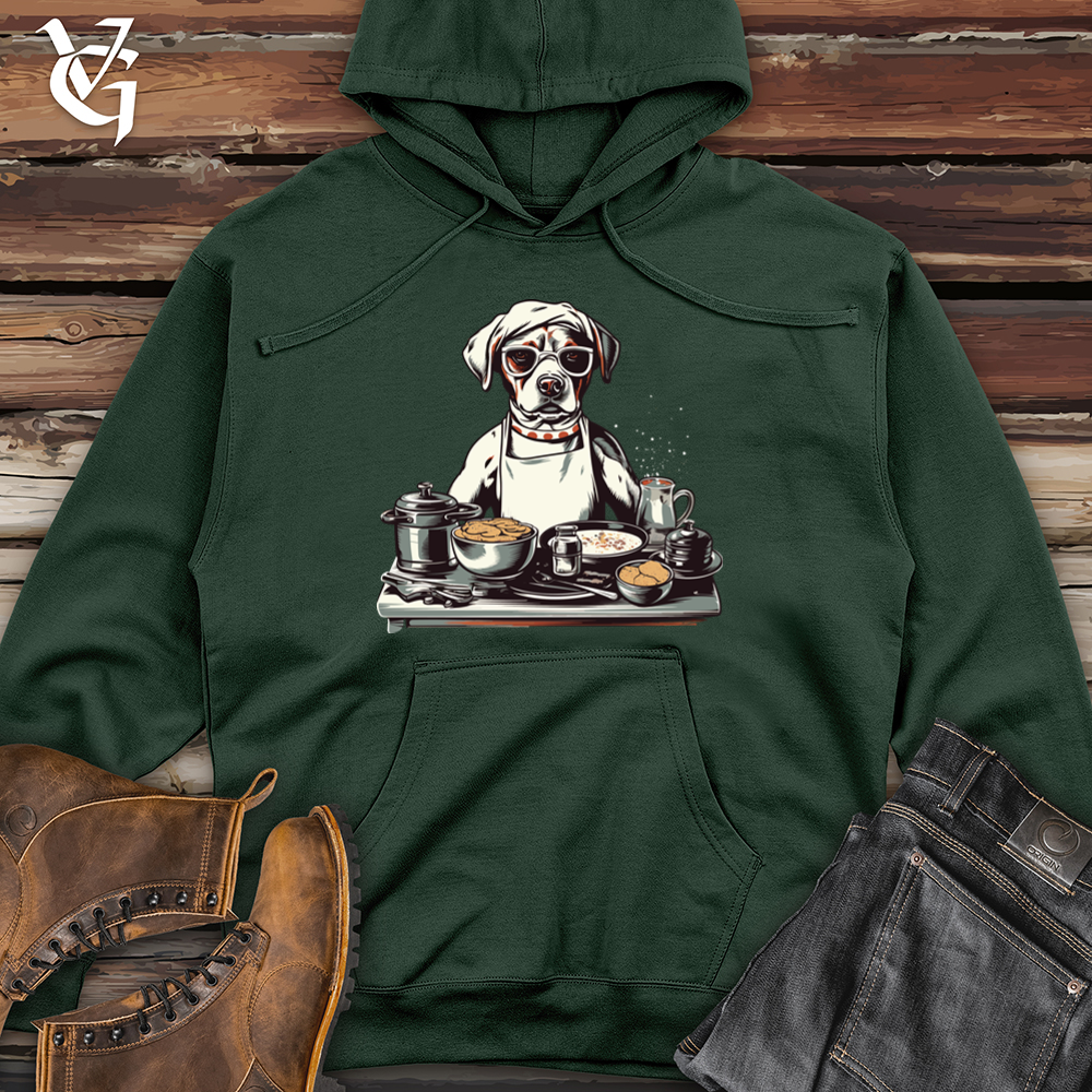 Vintage Chef Dog Midweight Hooded Sweatshirt