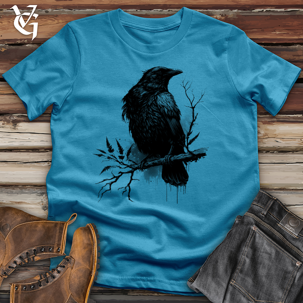 Raven on Branch Cotton Tee