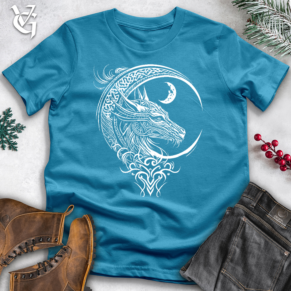 Celtic Dragon and Moon Cotton Tee
