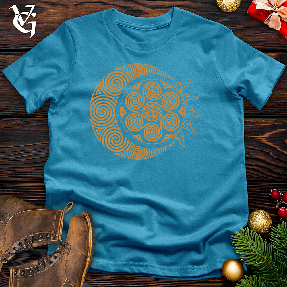 Spiral Celtic Moon 01 Cotton Tee