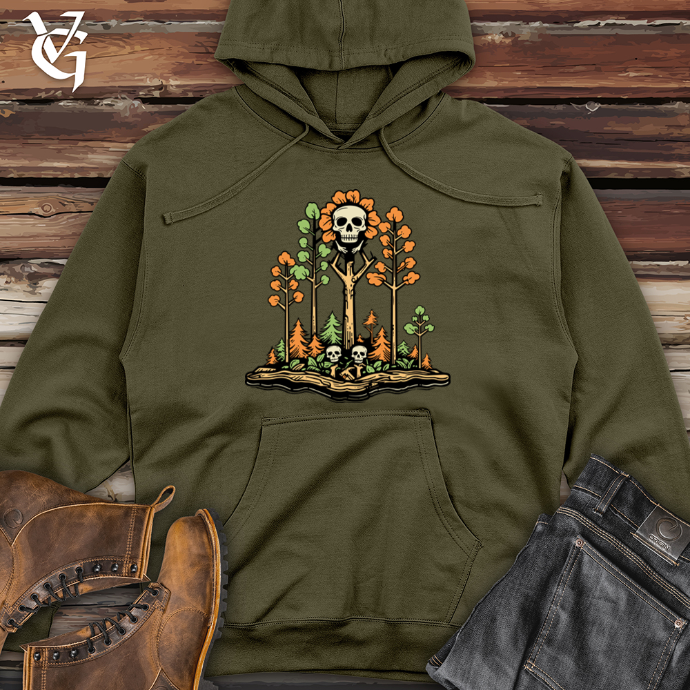 Vibrant Skeletal Grove Midweight Hooded Sweatshirt