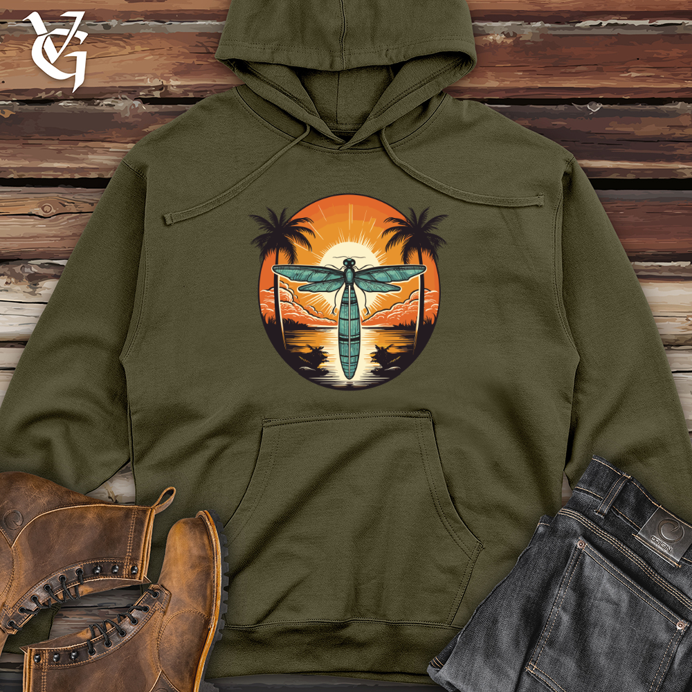 Surfing Dragonfly Rider Midweight Hooded Sweatshirt