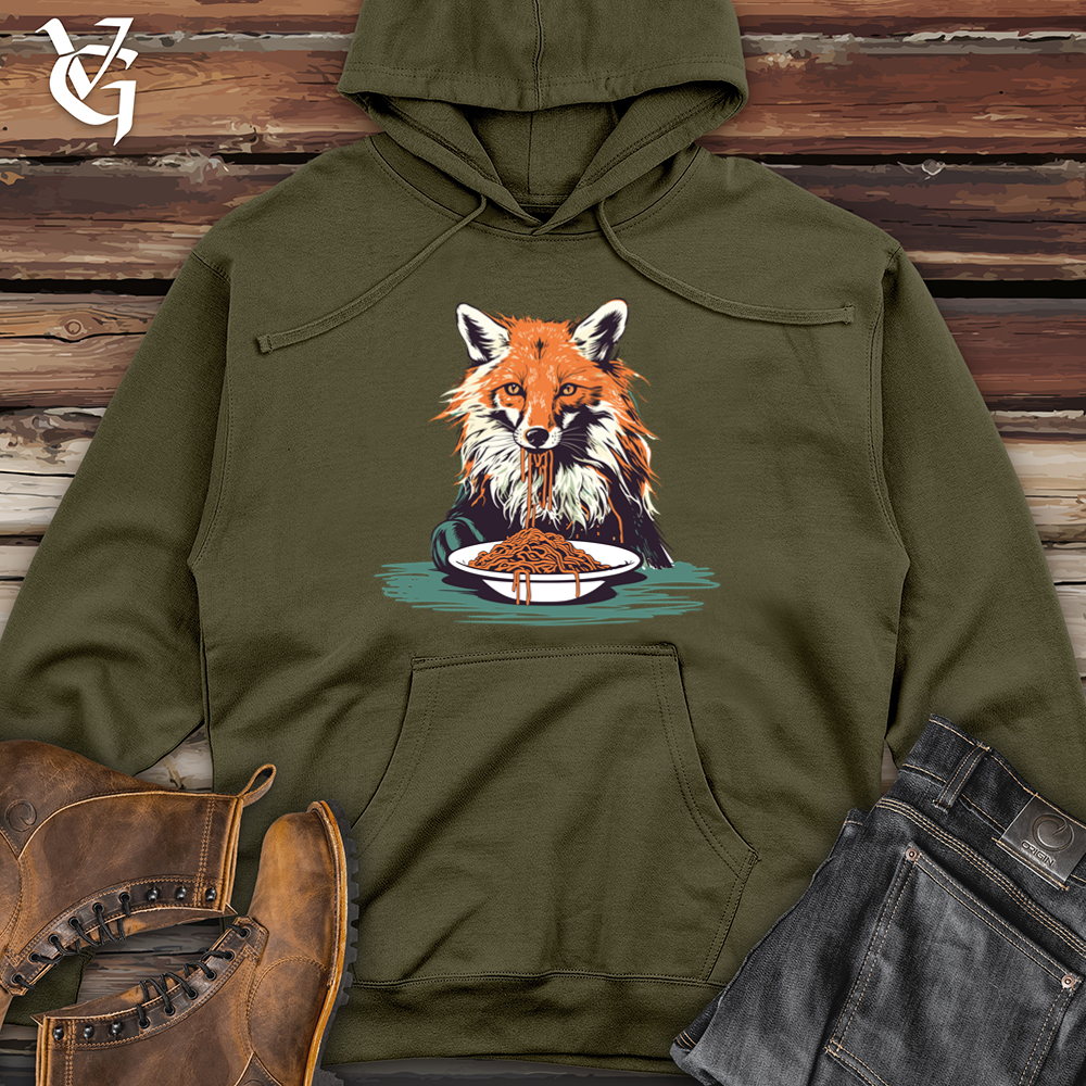 Vintage Spaghetti Fox Midweight Hooded Sweatshirt