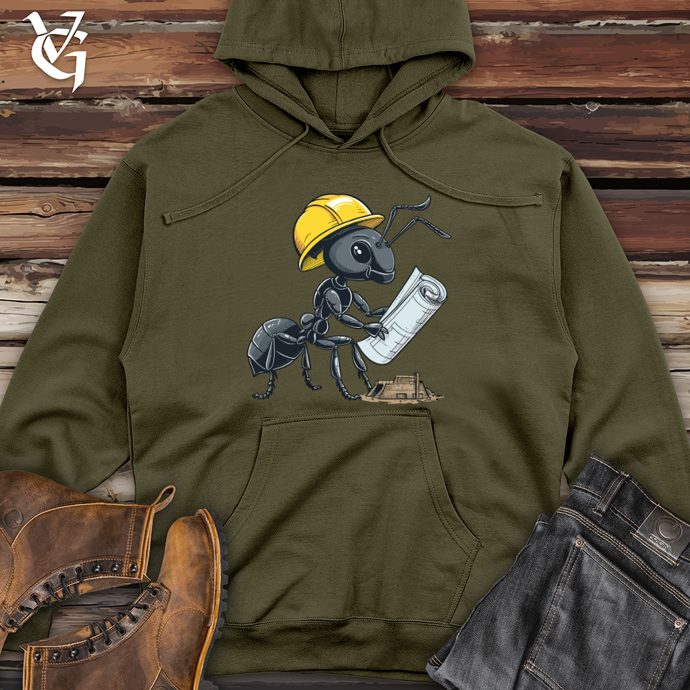 Ant Construction Planner Midweight Hooded Sweatshirt