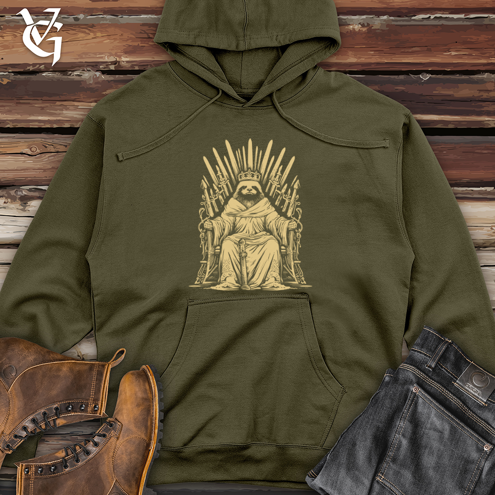 Sloth Regal Throne Midweight Hooded Sweatshirt