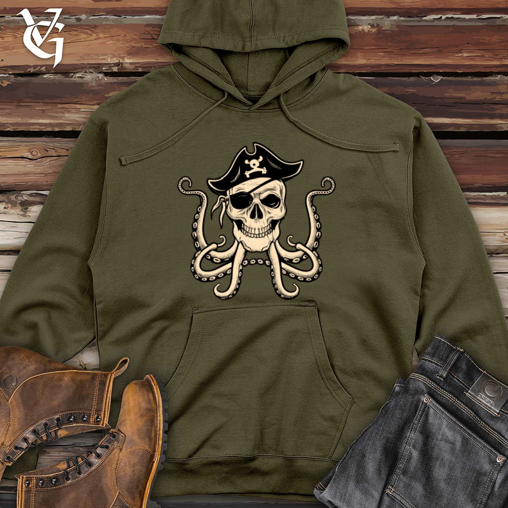 Octopus Pirate Midweight Hooded Sweatshirt