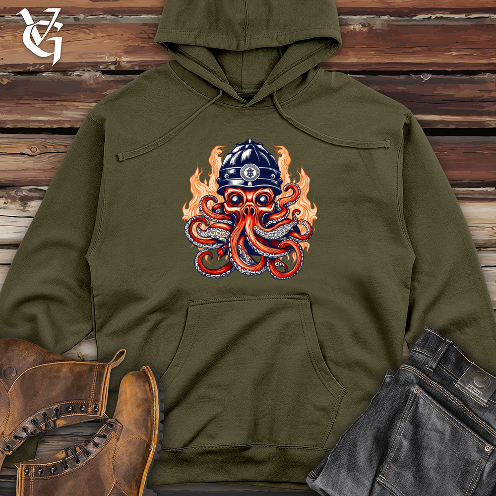 Tentacled Heroic Rescuer Midweight Hooded Sweatshirt