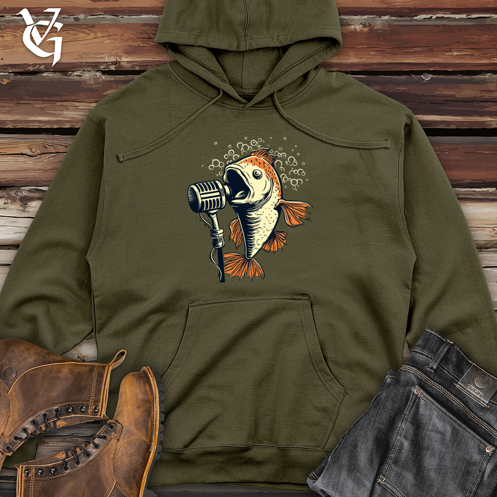 Karaoke Fish Fest  Midweight Hooded Sweatshirt