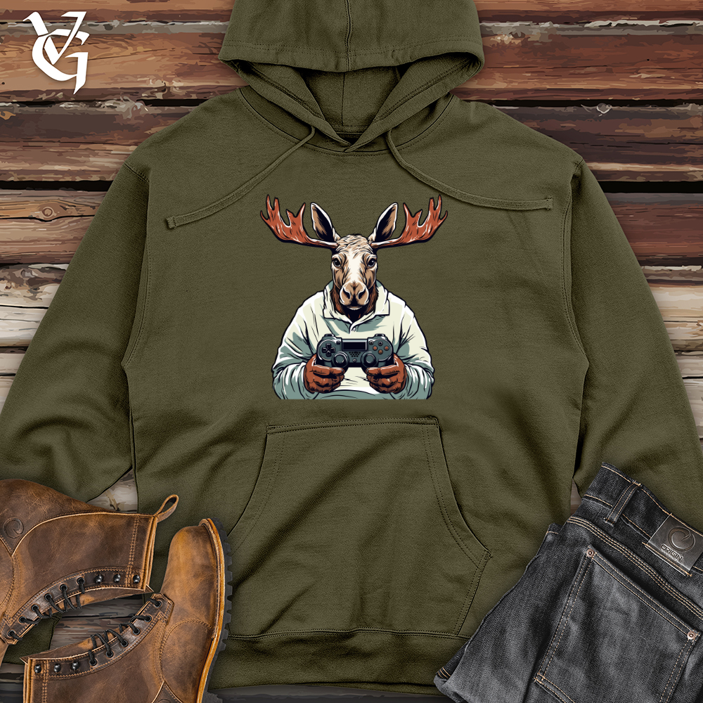 Game-Playing Moose Midweight Hooded Sweatshirt