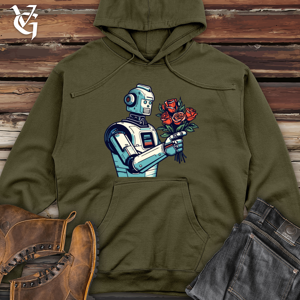 Robo Blooms Midweight Hooded Sweatshirt