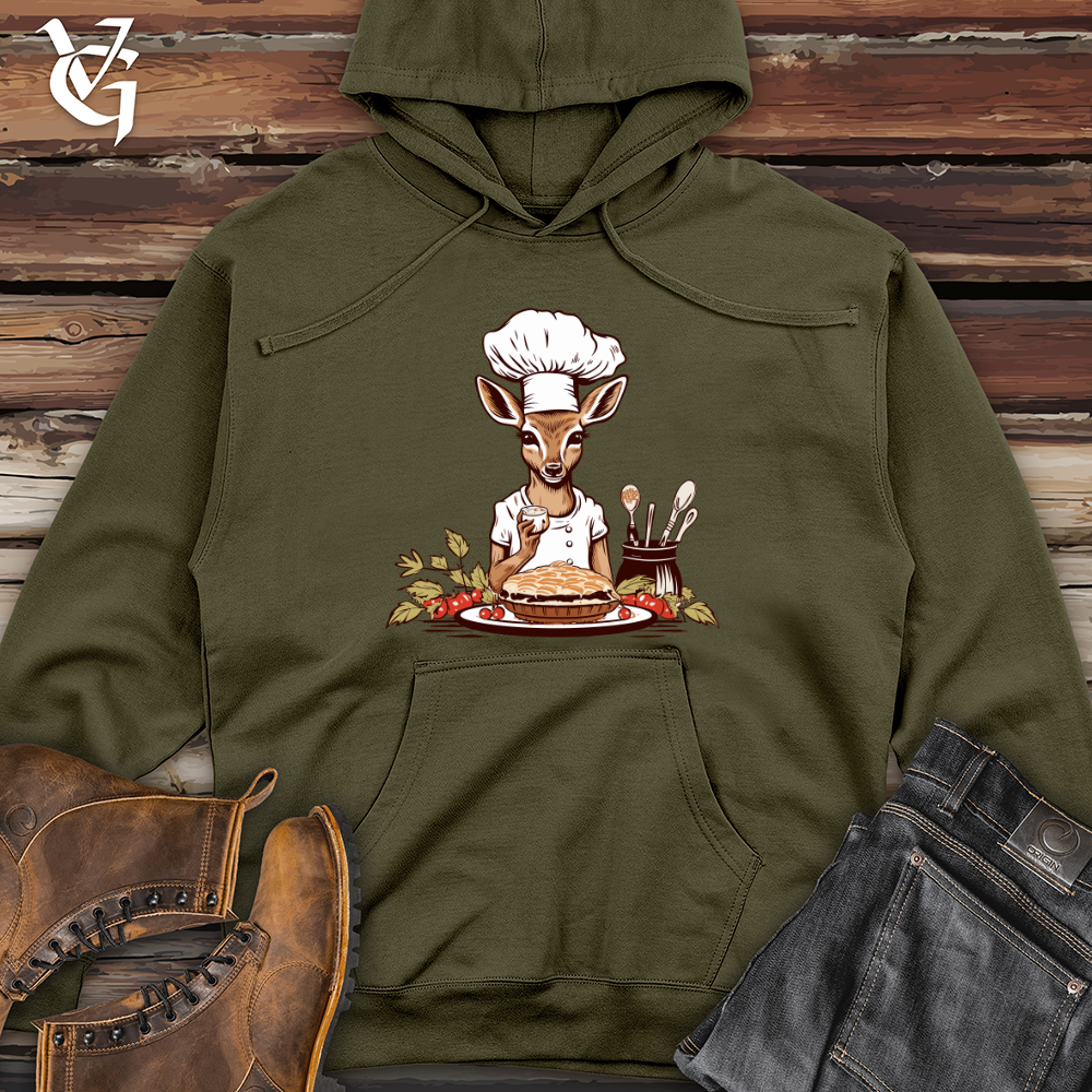 Deer Pastry Chef Midweight Hooded Sweatshirt