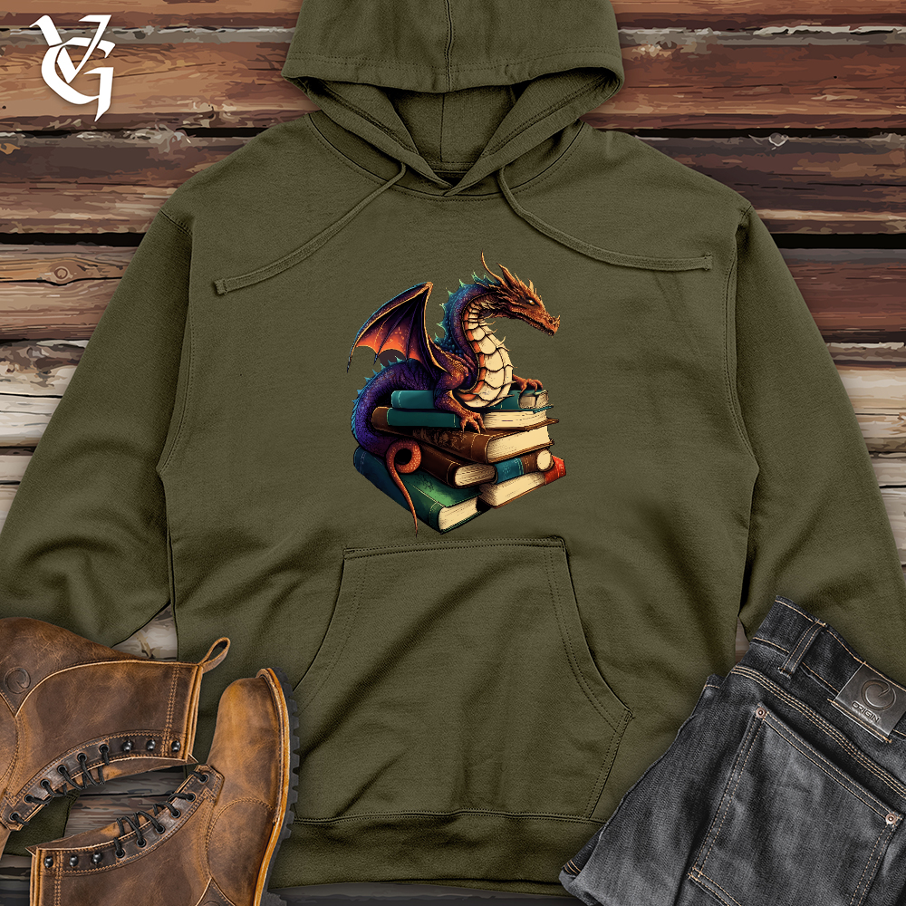 Dragon Book Hoarder Midweight Hooded Sweatshirt