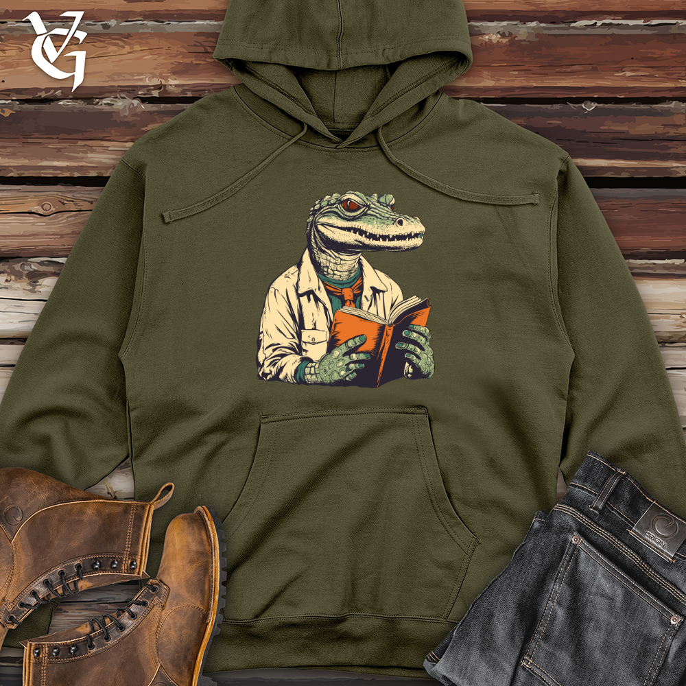 Reptilian Adventure Reader Midweight Hooded Sweatshirt