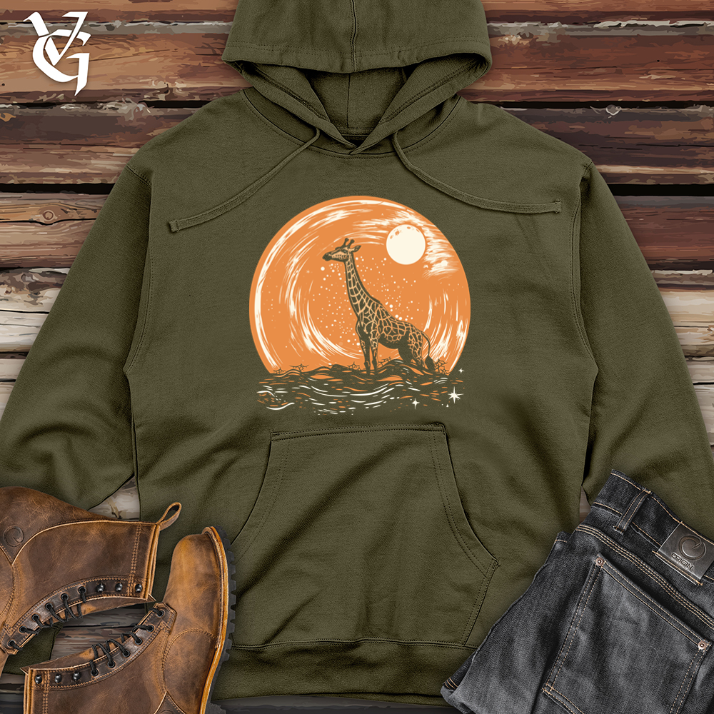 Cosmic Flight Giraffe Midweight Hooded Sweatshirt