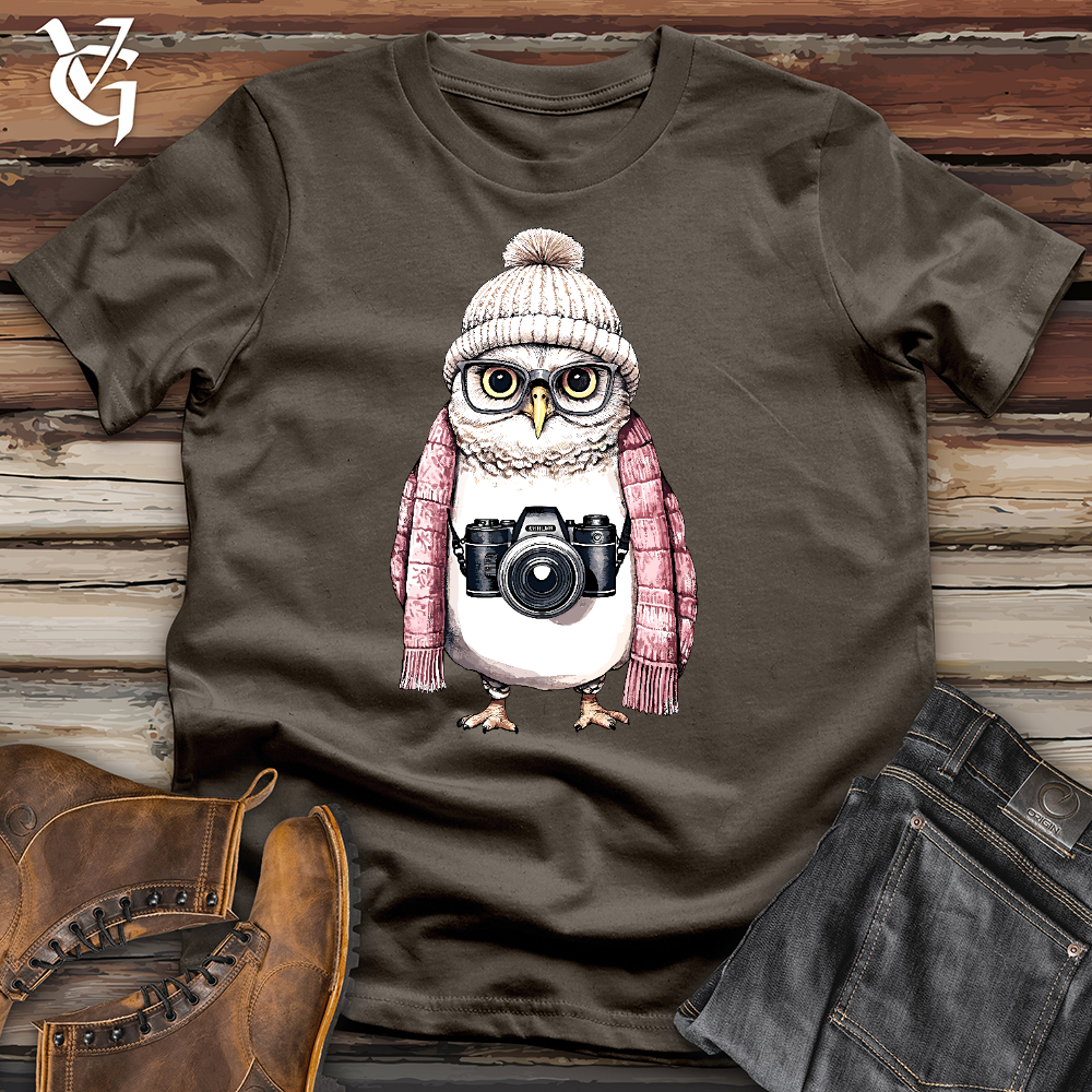 Viking Goods Owl Photographer Cotton Tee Black / L