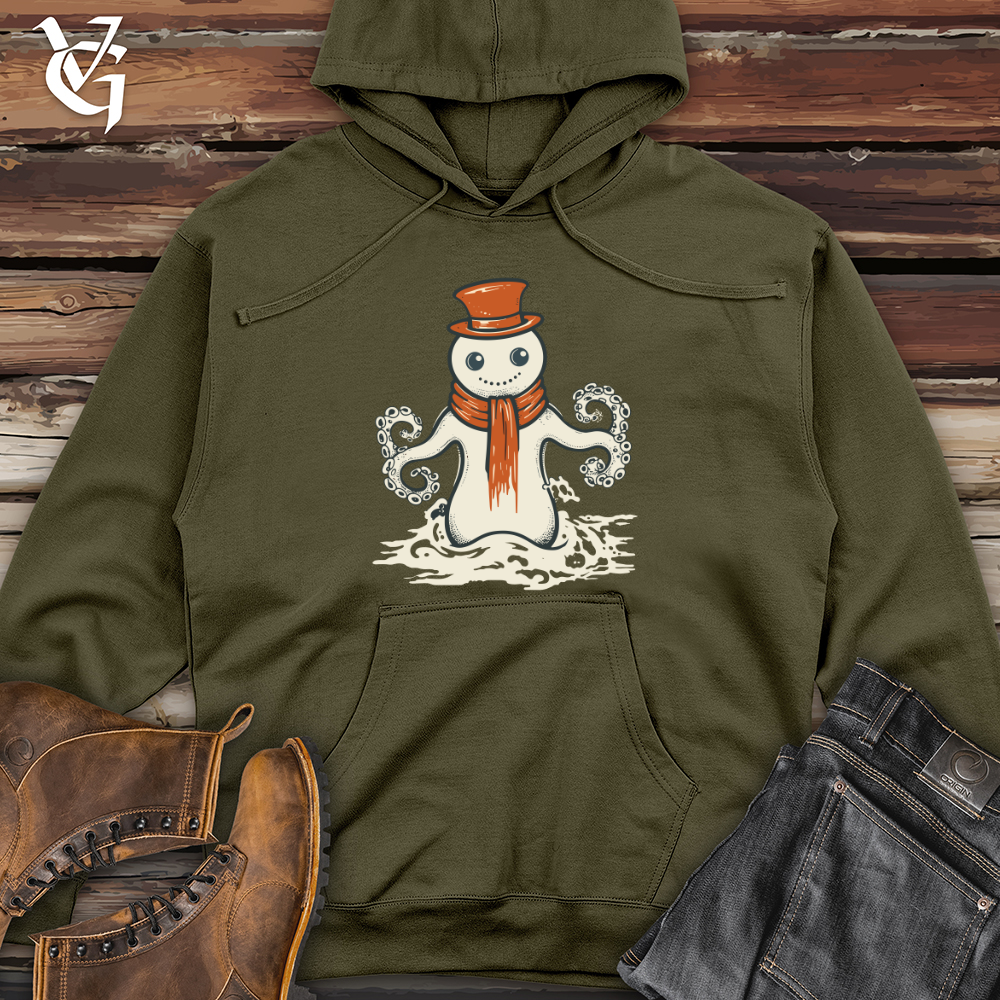 Retro Snowctopus Midweight Hooded Sweatshirt