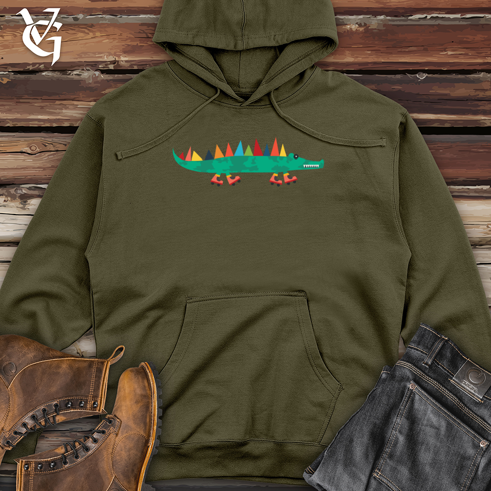 Alligator On Skates Midweight Hooded Sweatshirt