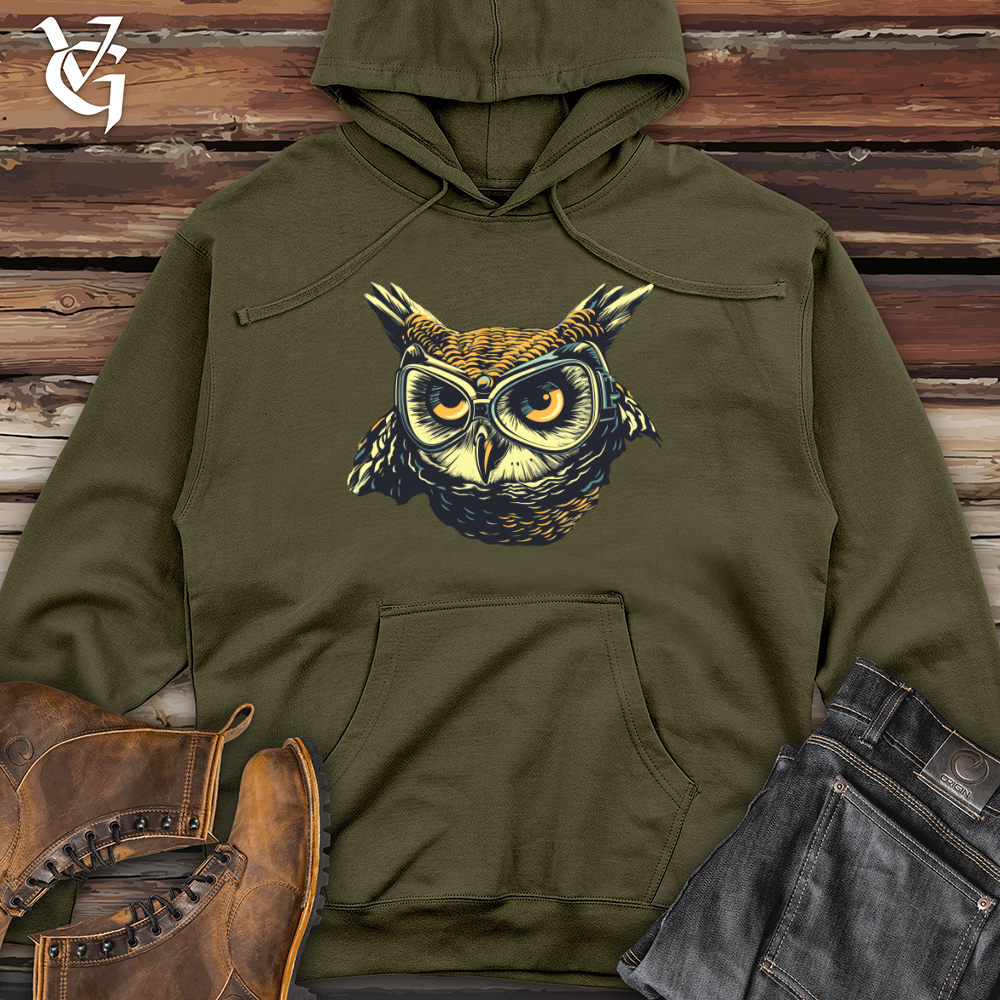 Vintage Dive Owl Midweight Hooded Sweatshirt