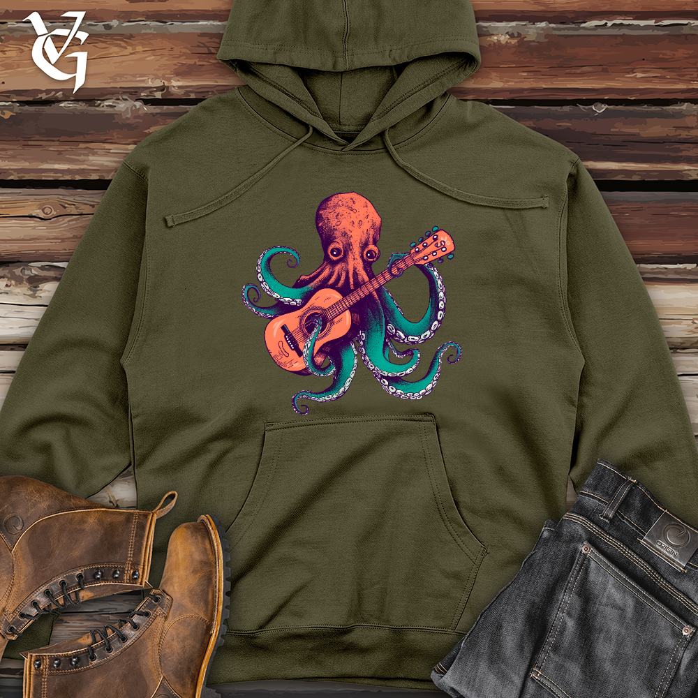 Octopus Guitarist Midweight Hooded Sweatshirt