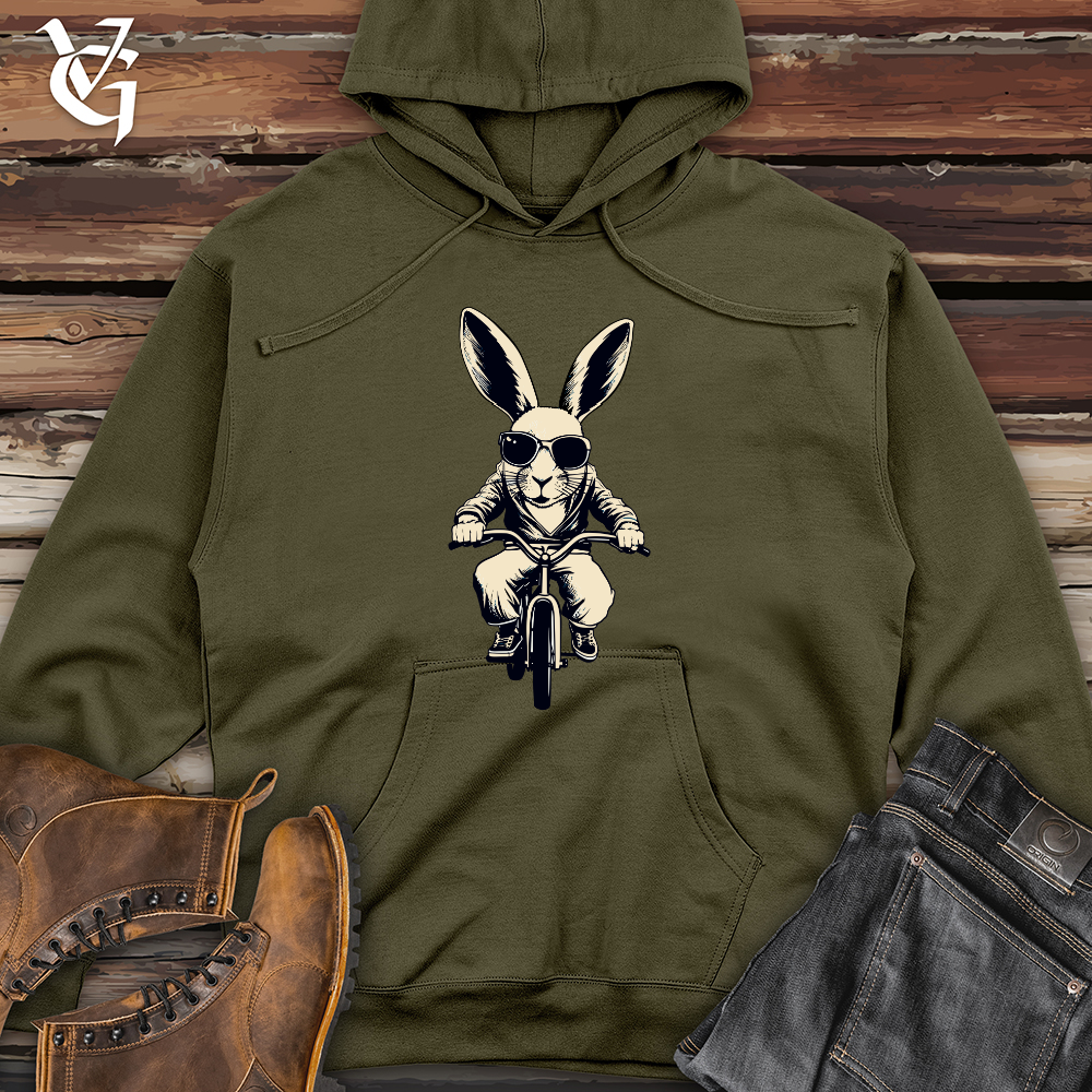 Vintage Bunny Pedaler Midweight Hooded Sweatshirt