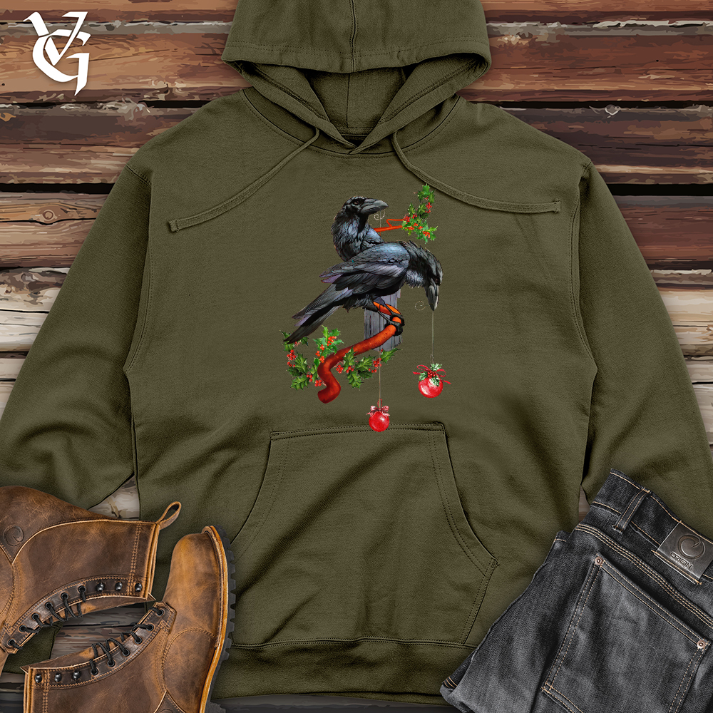 Ravens Dangling Ornaments Midweight Hooded Sweatshirt