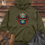 Retro Geometric Skullscape Midweight Hooded Sweatshirt