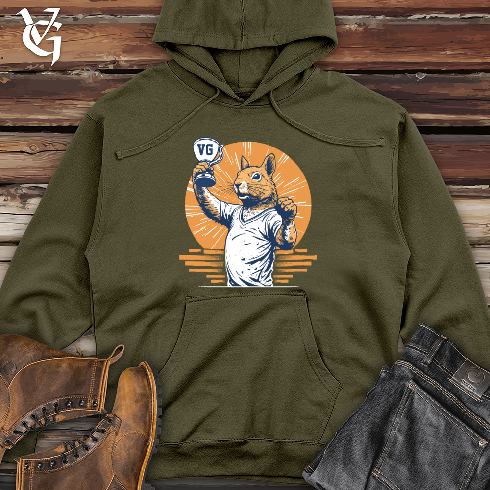 Squirrel Victory Cheer Midweight Hooded Sweatshirt