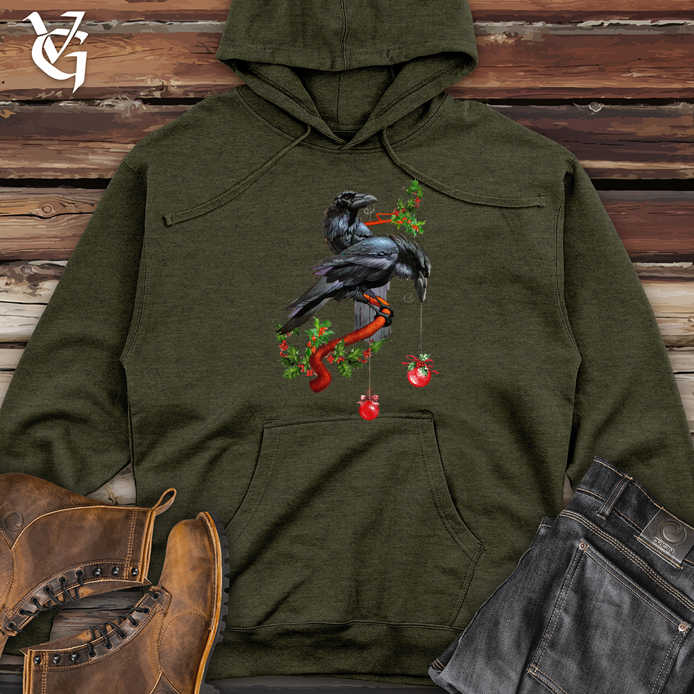 Ravens Dangling Ornaments Midweight Hooded Sweatshirt