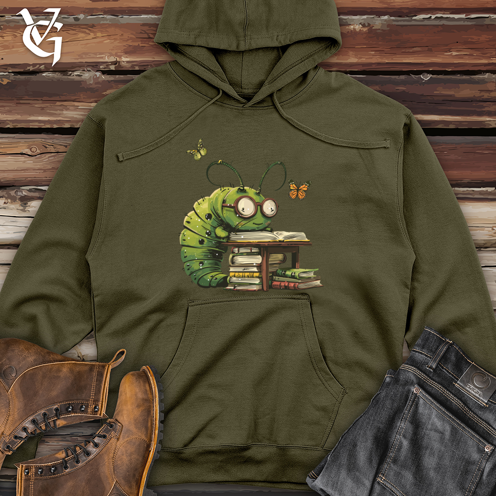 Caterpillar Bookworm Bliss Midweight Hooded Sweatshirt