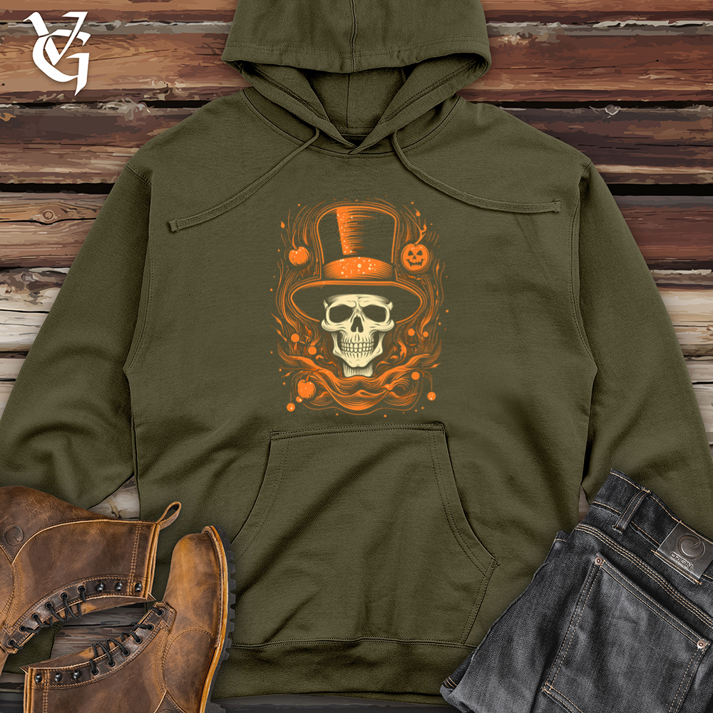 Enchanting Orange Sorcerer Midweight Hooded Sweatshirt