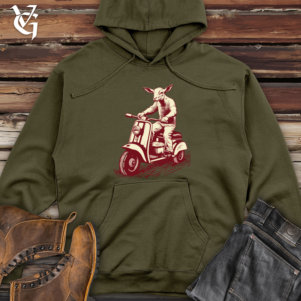 Retro Scootin Farm Midweight Hooded Sweatshirt