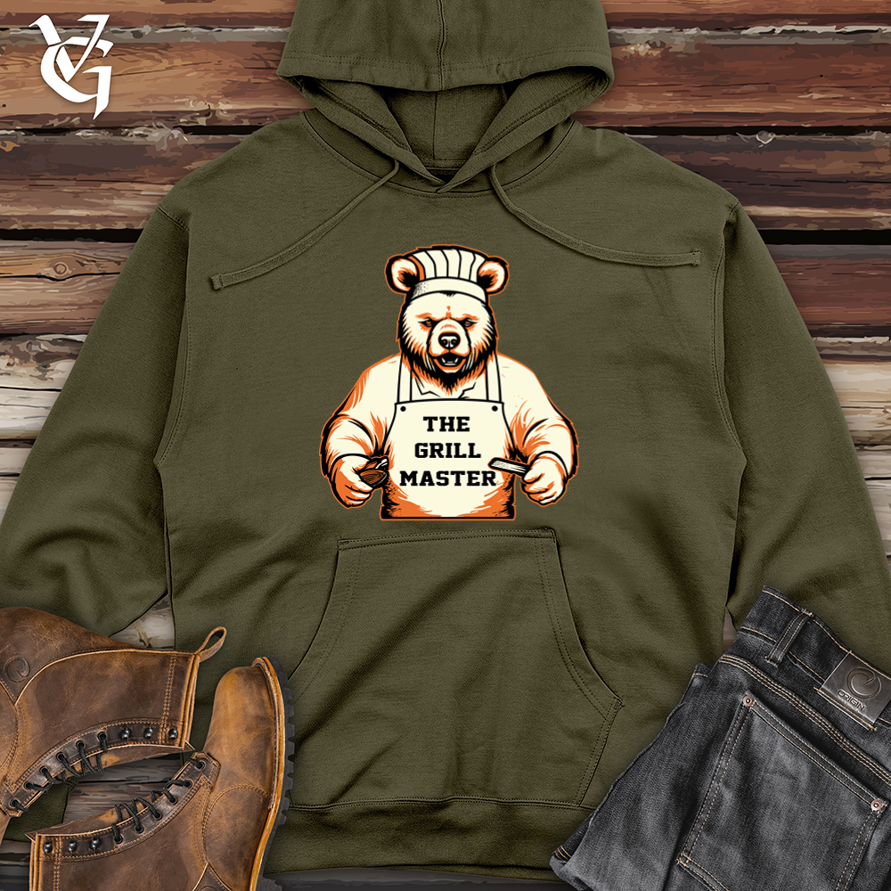 Grillmaster Bear Vintage 01 Midweight Hooded Sweatshirt