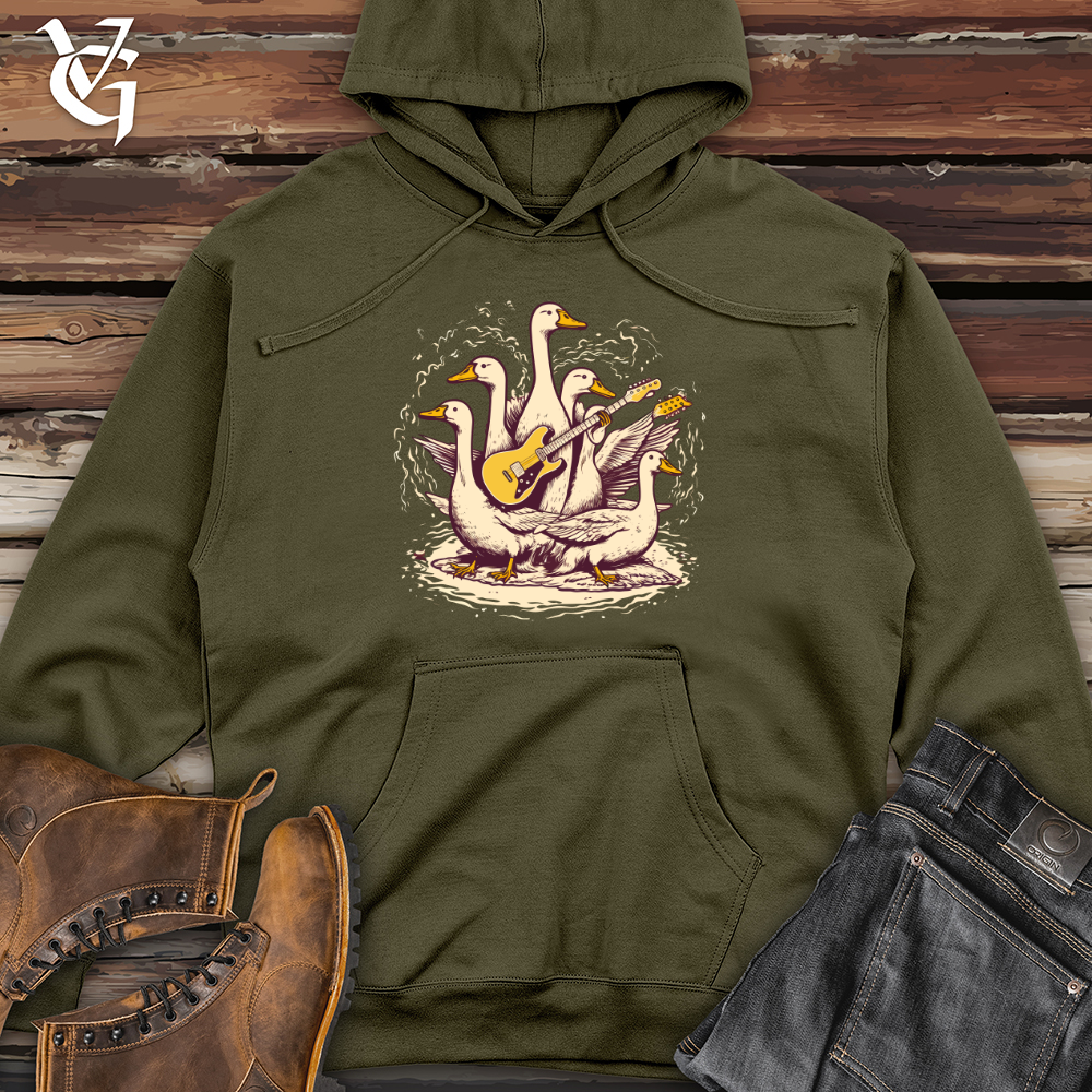 Feathered Rock Riffs Midweight Hooded Sweatshirt