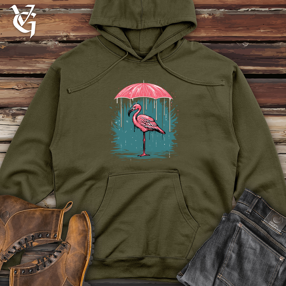 Majestic Rainfall Flamingo Midweight Hooded Sweatshirt