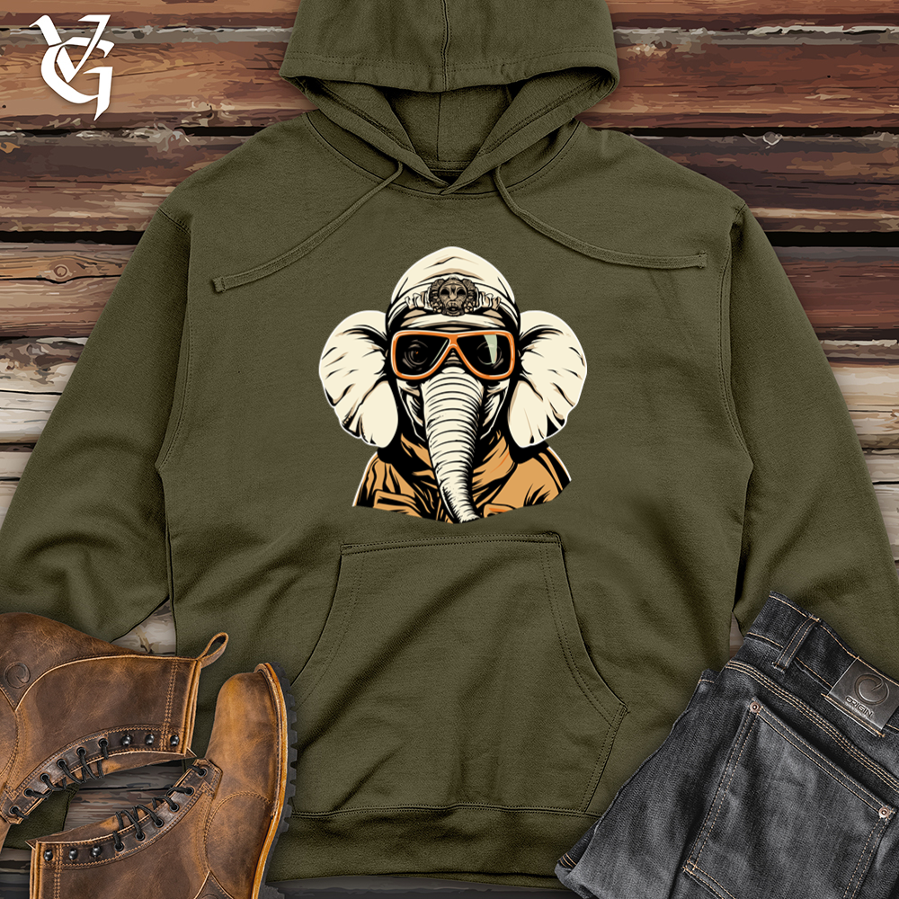 Vintage Poker Playing Turtle Midweight Hooded Sweatshirt