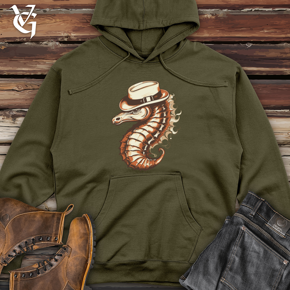 Retro Glide Seahorse Midweight Hooded Sweatshirt