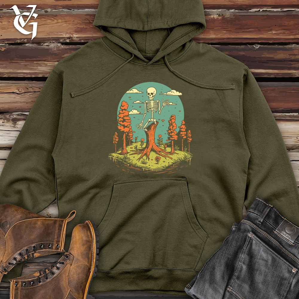 Whimsical Tree Planter Midweight Hooded Sweatshirt